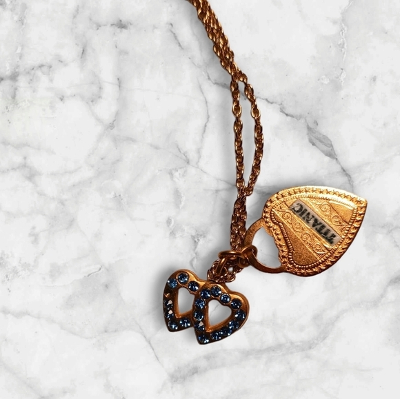 Top Shelf Jewelry Gold Tone Necklace Titanic Themed READ - Picture 1 of 4